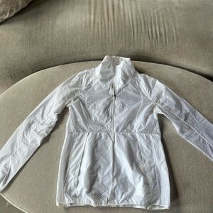 Lululemon Lightweight White Running 1/2 Zip Jacket